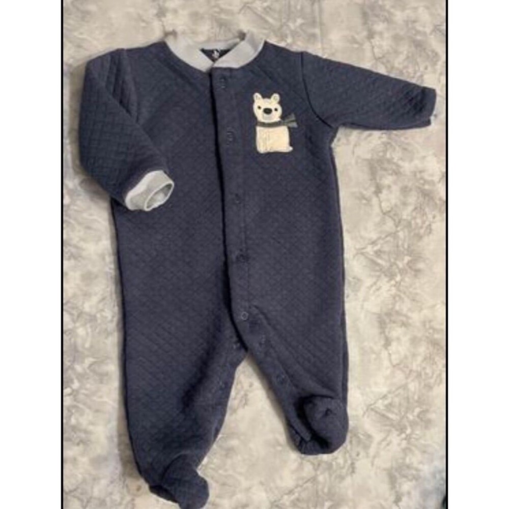 Chick Pea Baby Boy Polar Bear Footed Pajamas (PJs) Sleeper, Size 3-6 months